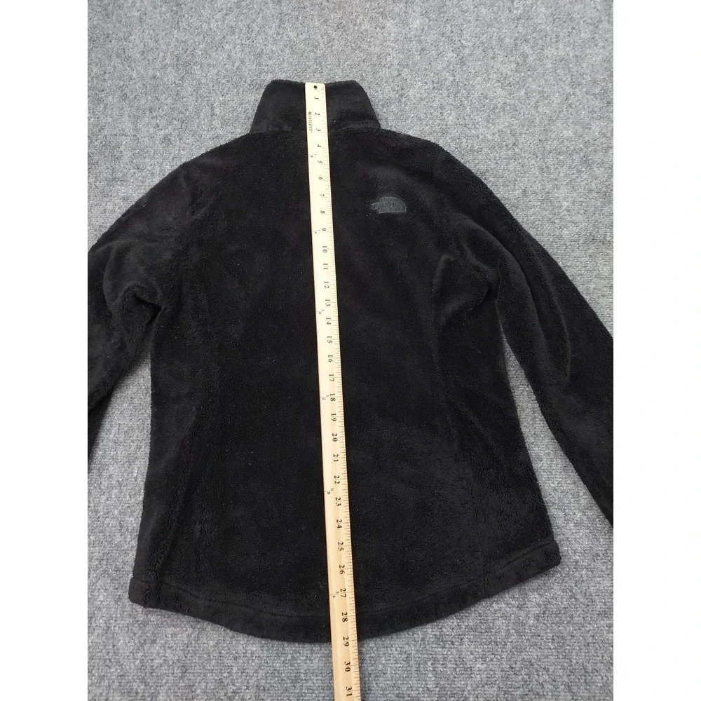 The North Face Fleece Jacket Women Medium Black Full Zip Pockets OSITO High Pile